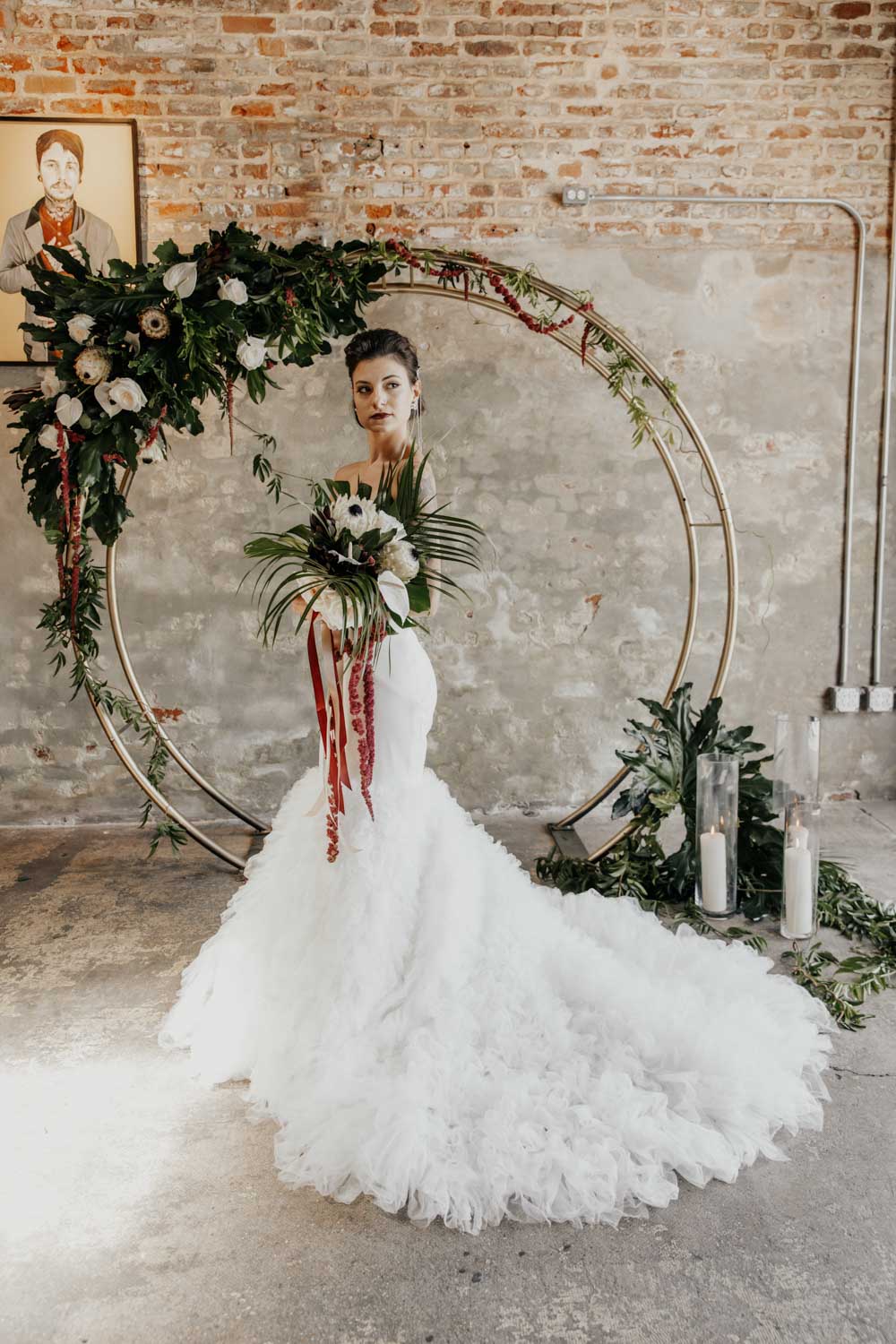 New Orleans industrial wedding inspiration on Equally Wed, an LGBTQ+ wedding magazine
