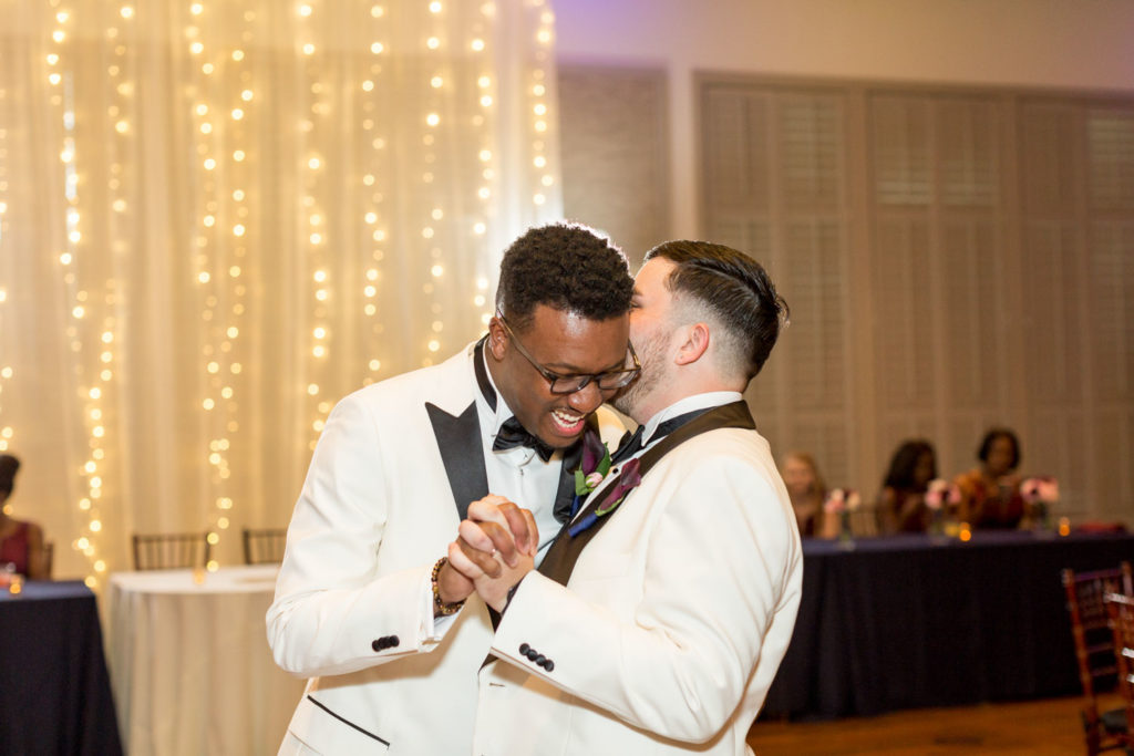 Tavion + Andrew: A Greenville, South Carolina, summer LGBTQ+ wedding grooms first dance