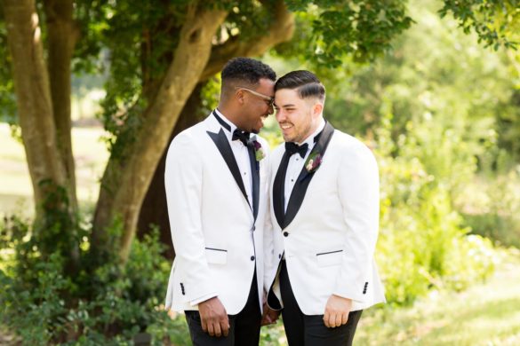 Tavion + Andrew: A Greenville, South Carolina, summer LGBTQ+ wedding with rose petal exit - Jessica Hunt Photography - published on Equally Wed, the leading LGBTQ+ wedding magazine - two grooms