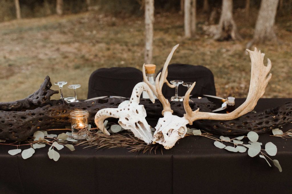 Beautifully gothic Texas wedding with creative details, photo by Leah Thomason Photography, featured on Equally Wed, the LGBTQ+ wedding magazine barn wedding venue 