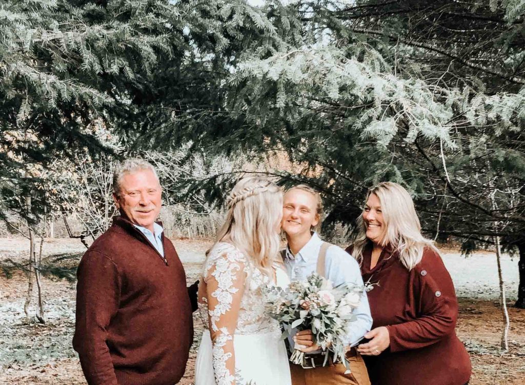 Mountain elopement in Carson, Washington. Kacie Owens featured on Equally Wed, the leading LGBTQ+ wedding magazine and vendor directory.