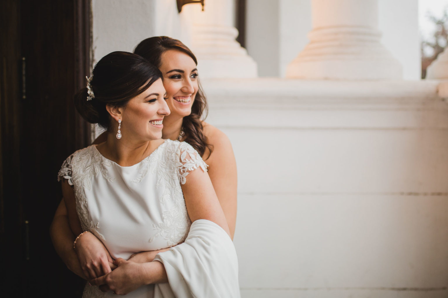 New Orleans December church wedding with bubble sendoff