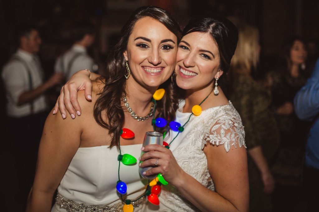 New Orleans December church wedding with bubble sendoff