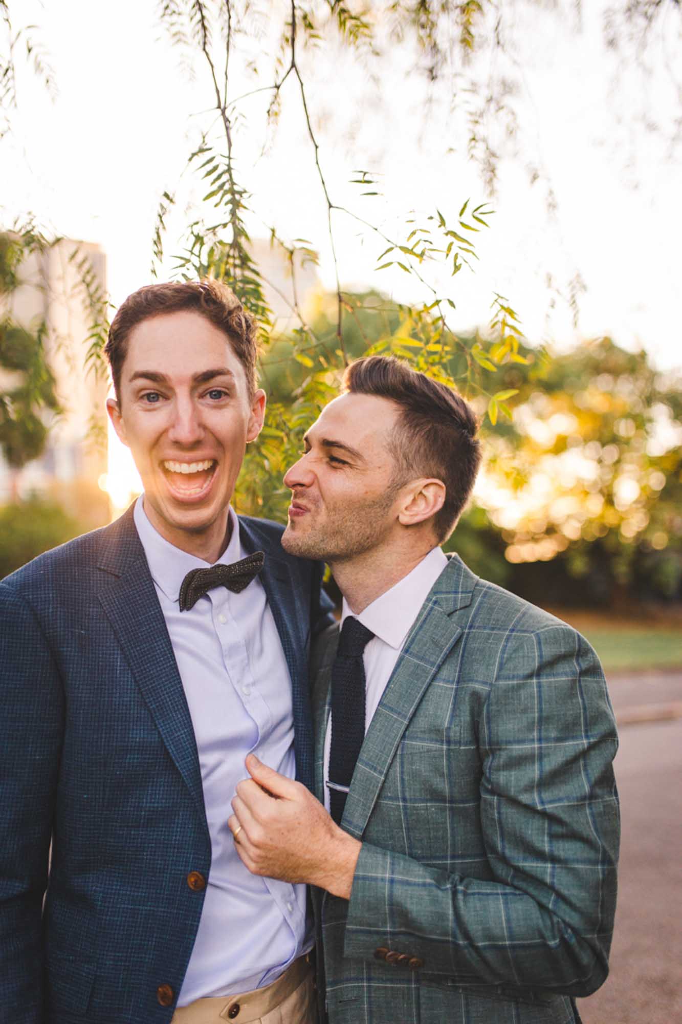 After a four-month engagement, Joel and Thomas married in a Sydney, Australia, microwedding. Photo by Chris Gray Photomedia. Published on Equally Wed, the world's leading LGBTQ+ wedding magazine and wedding directory of LGBTQ+ inclusive wedding vendors and venues
