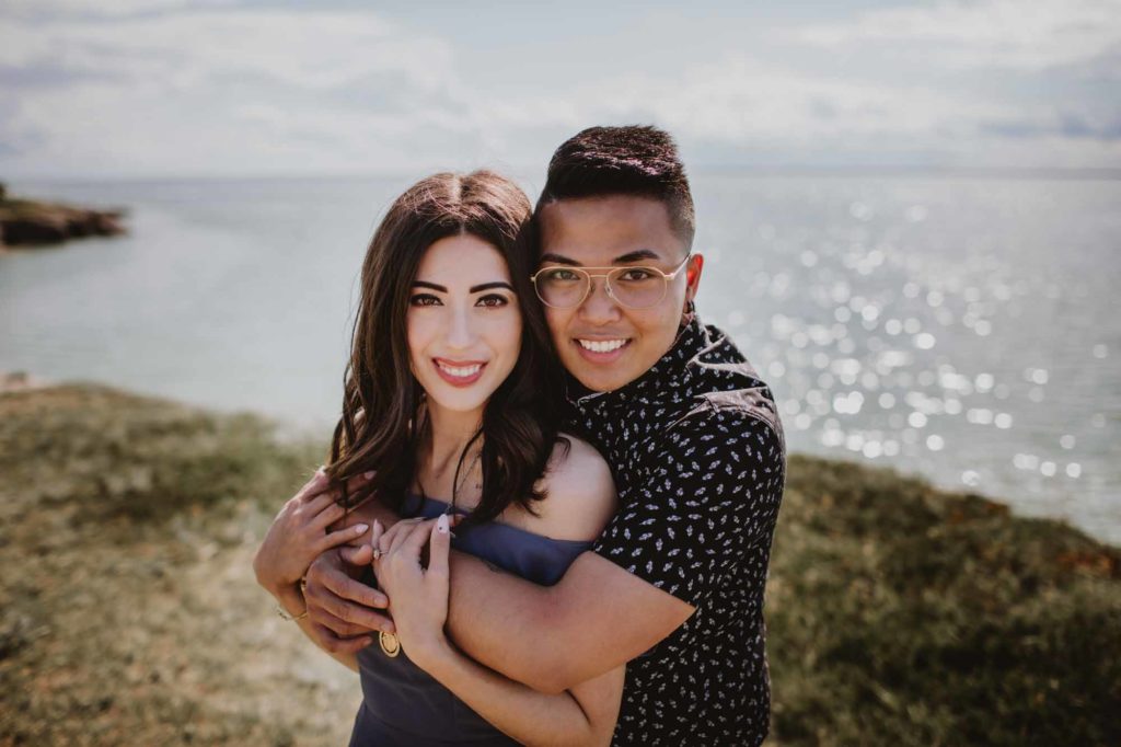 Dreamy summer engagement photo session in Steep Rock, Manitoba with poses and attire based on Korean drama, Guardian: The Lonely and Lost God Photo by Christina W. Kroeker Creative Published on Equally Wed, the leading LGBTQ+ wedding website