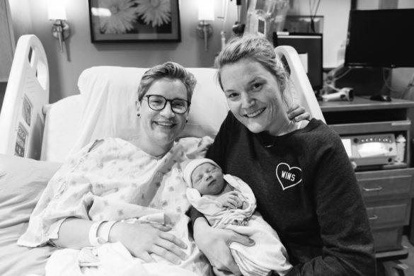 After four rounds of IUI, Callie and Taylor Welcome Their Baby | Sarah Beth Photography | Featured on Equally Wed, the leading LGBTQ+ wedding magazine