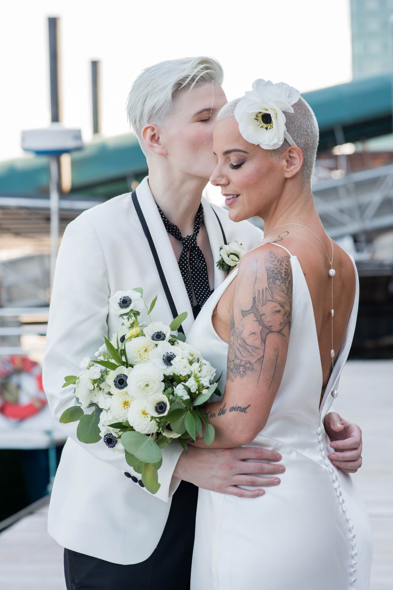 An intimate, nonbinary pandemic wedding at sea | Sister City Photography | Featured on Equally Wed, the leading LGBTQ+ wedding magazine 