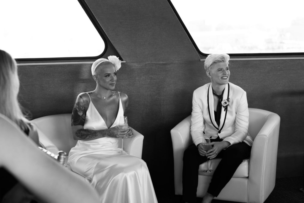 An intimate, nonbinary pandemic wedding at sea | Sister City Photography | Featured on Equally Wed, the leading LGBTQ+ wedding magazine 