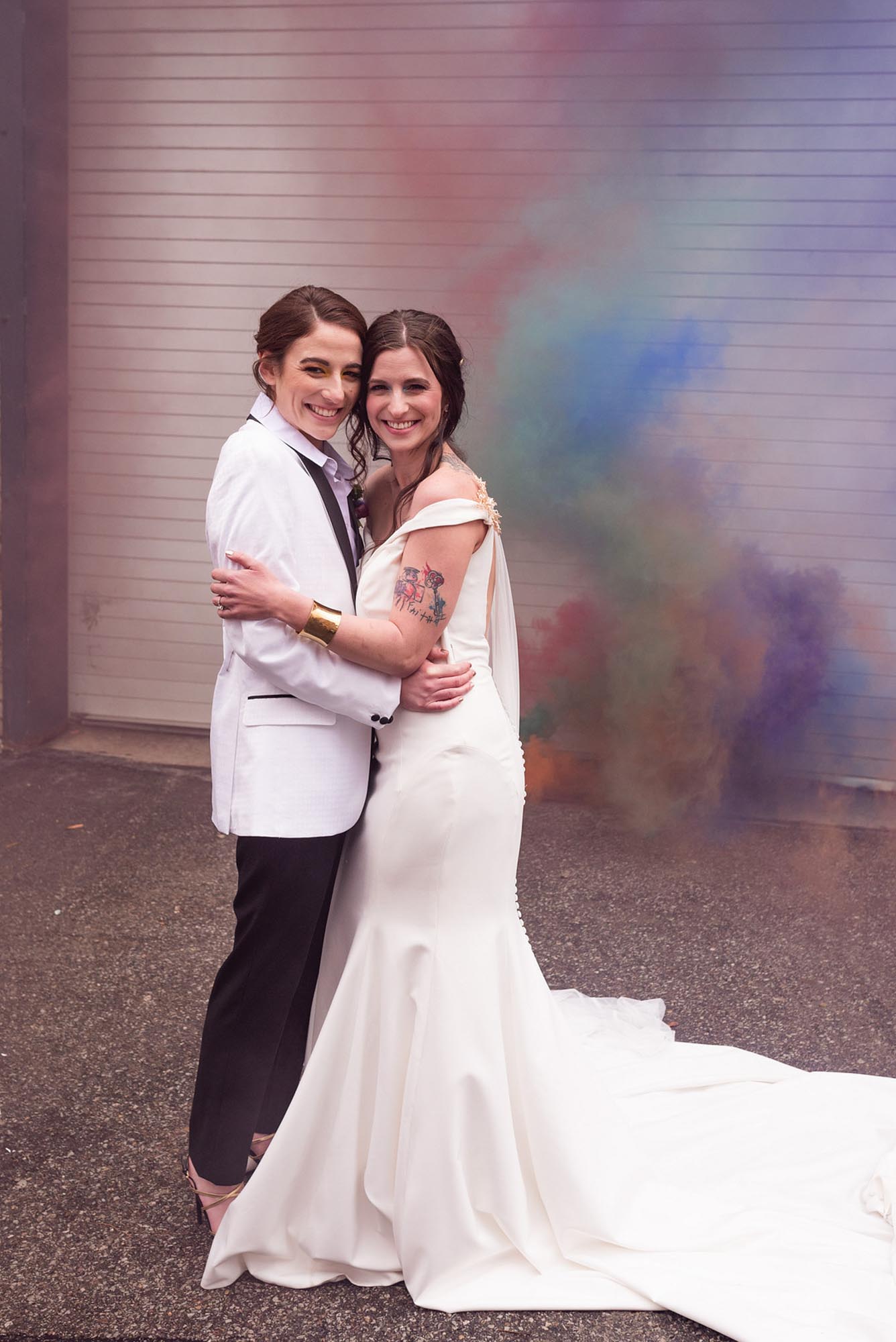 Bold and Colorful Wonder Woman-inspired Wedding Ideas | Alisha Faith Photography | Featured on Equally Wed, the leading LGBTQ+ wedding magazine 
