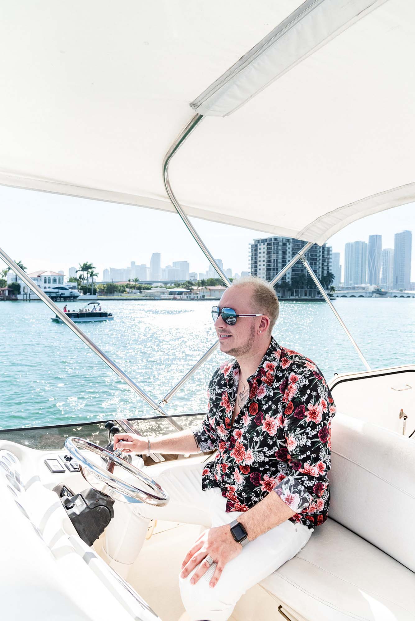 Sunny Miami Vow Renewal on a Private Yacht | Jennifer Nichole and Co Photography | Featured on Equally Wed, the leading LGBTQ+ wedding magazine 