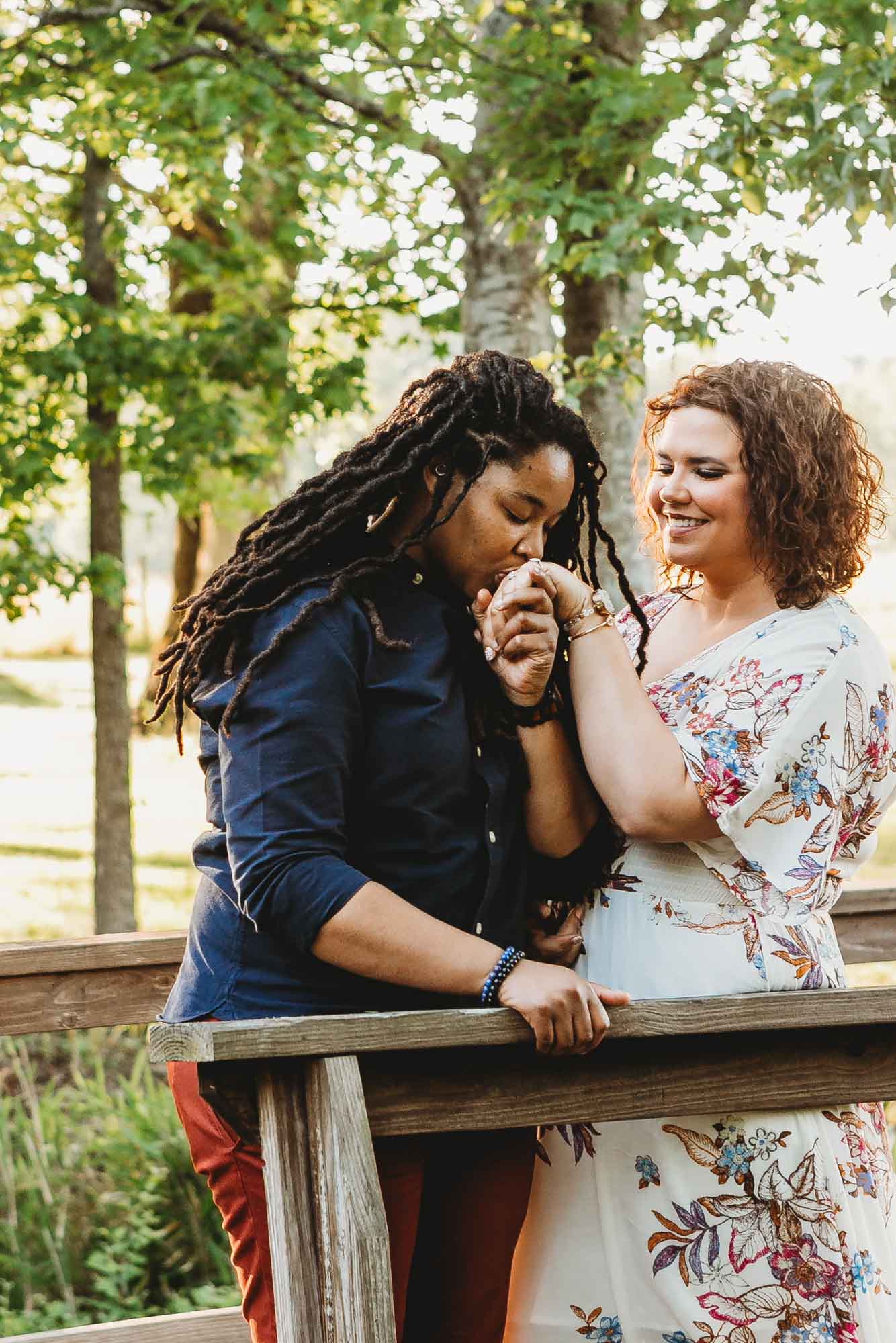 Sunny engagement session at a Georgia farm | Michelle Lacson Photography | Featured on Equally Wed, the leading LGBTQ+ wedding magazine 