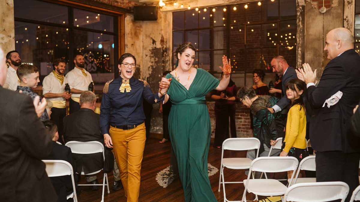 A colorful, sustainable vegan wedding