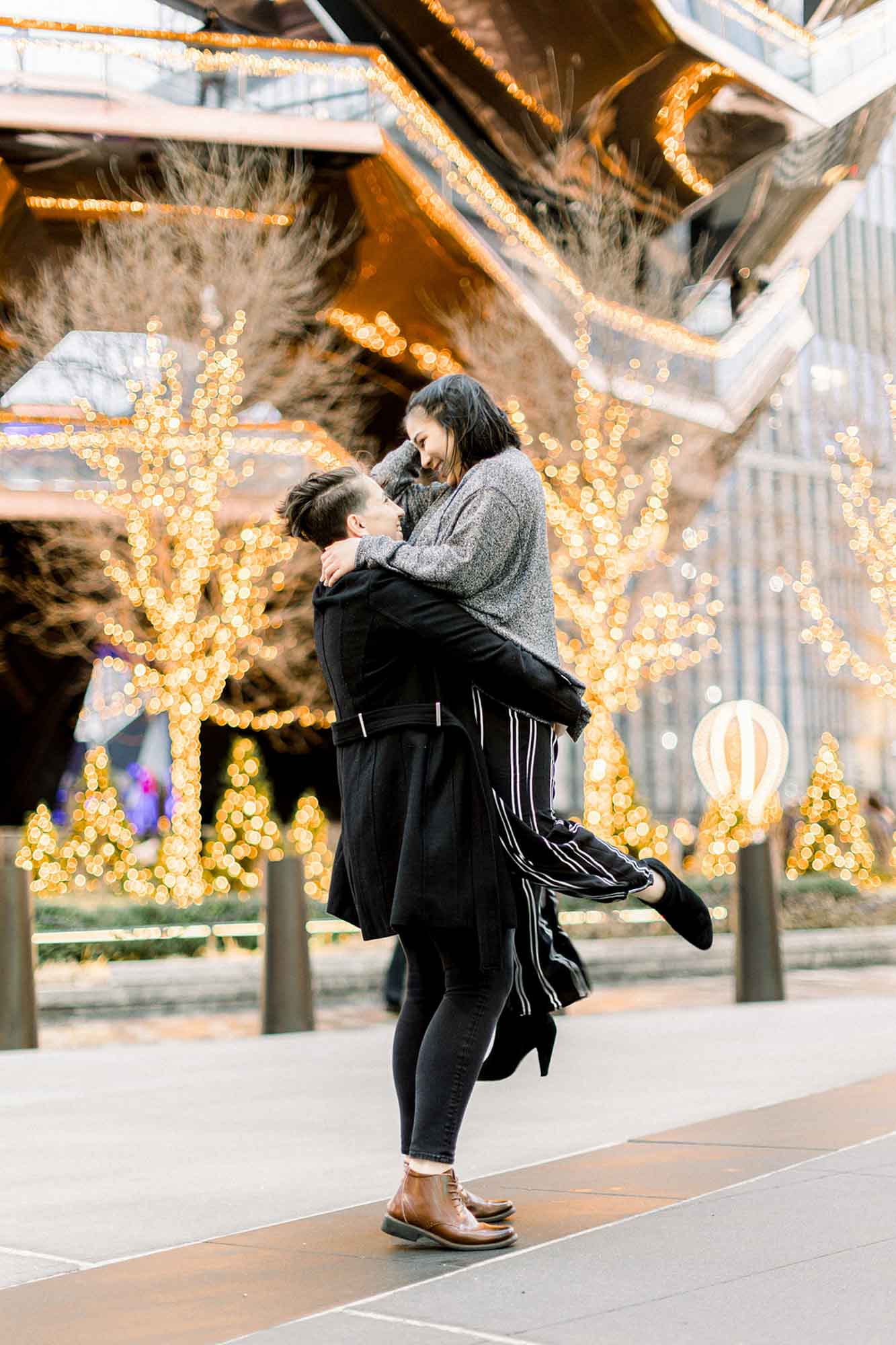 A romantic double proposal on Christmas Eve| Megan and Kenneth | Featured on Equally Wed, the leading LGBTQ+ wedding magazine