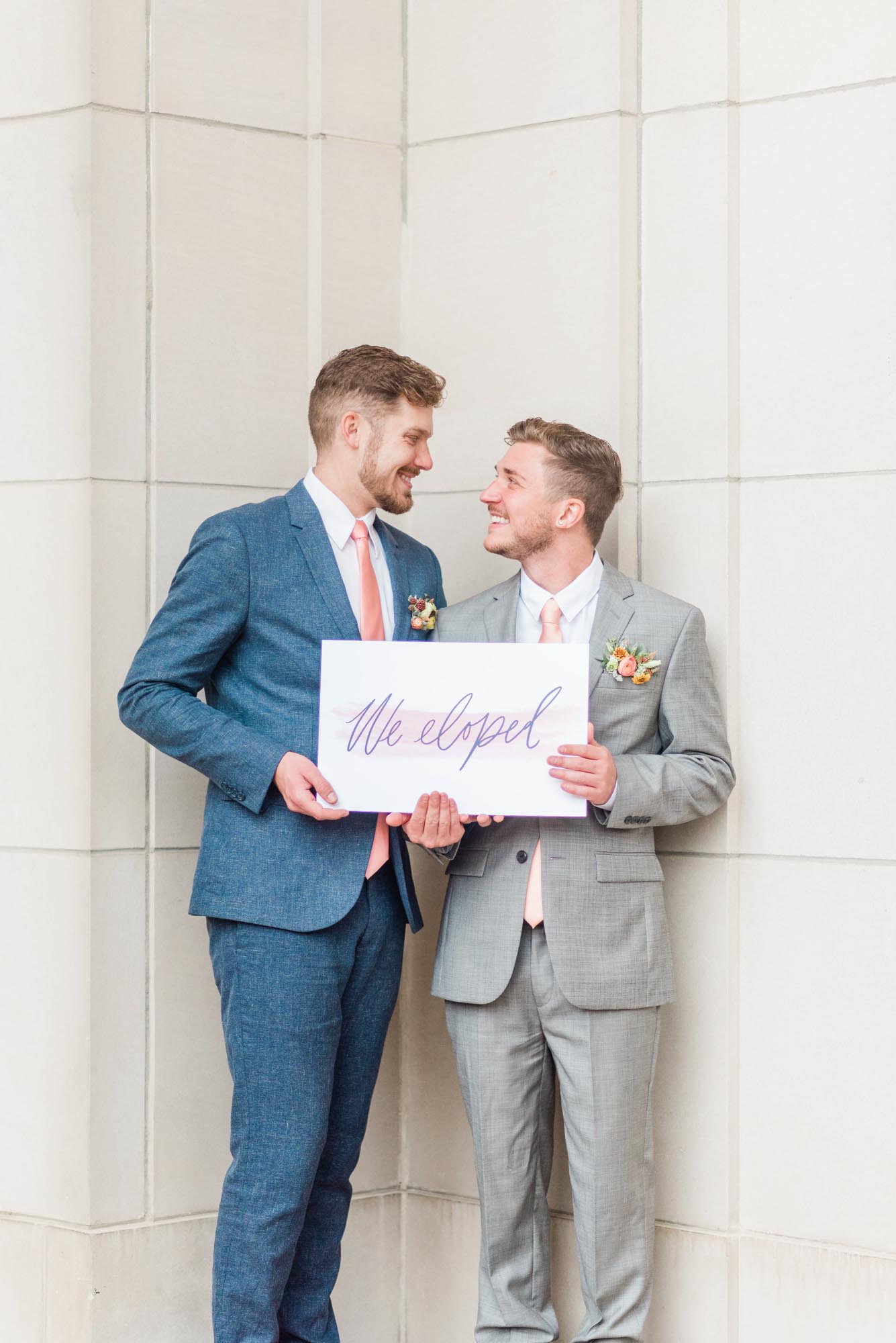 Elopement inspiration with pastel color palette | Samantha Zenewicz Photography | Featured on Equally Wed, the leading LGBTQ+ wedding magazine