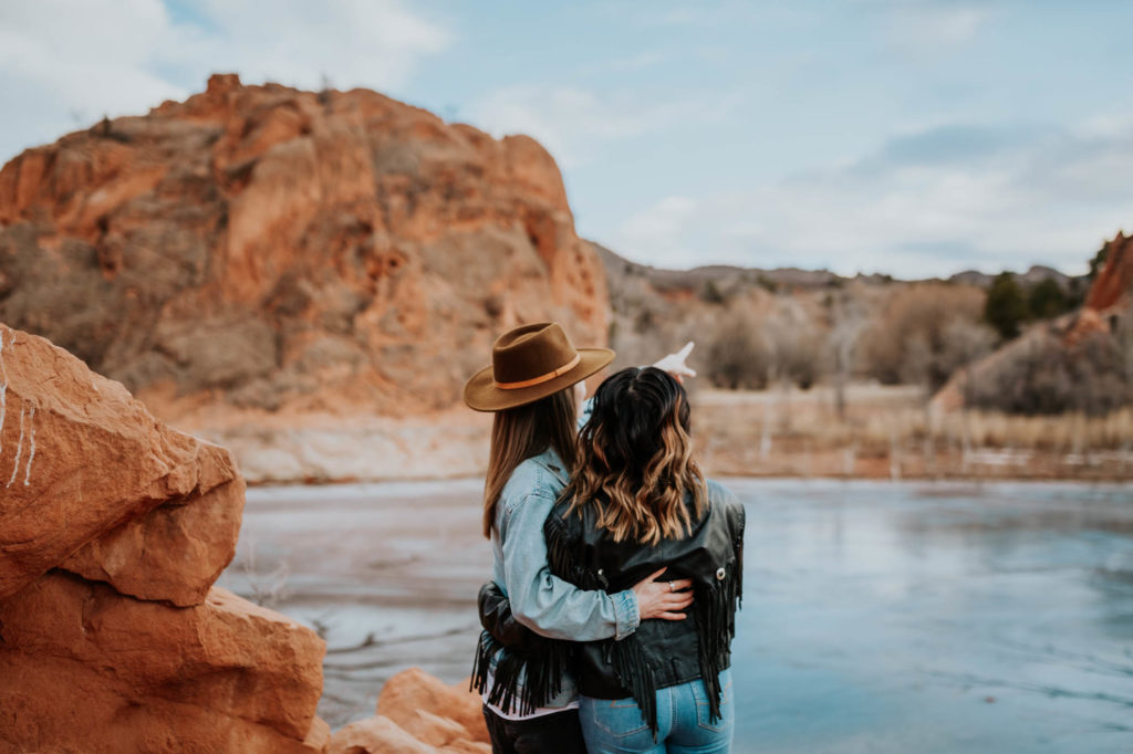 Desert engagement inspiration at Colorado's Red Rock Canyon | Mado Photo | Featured on Equally Wed, the leading LGBTQ+ wedding magazine