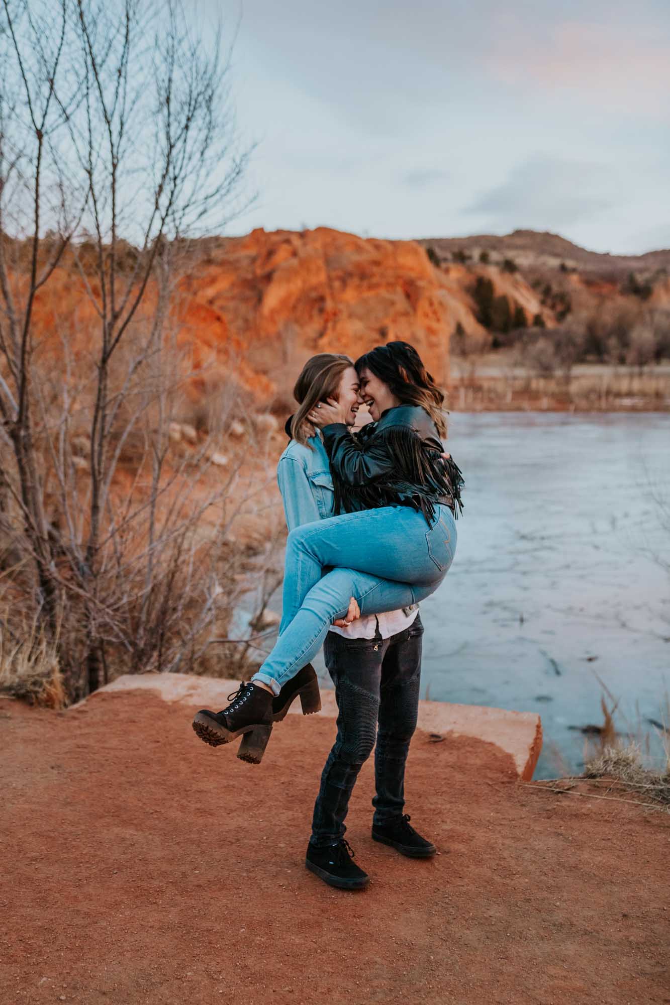 Desert engagement inspiration at Colorado's Red Rock Canyon | Mado Photo | Featured on Equally Wed, the leading LGBTQ+ wedding magazine