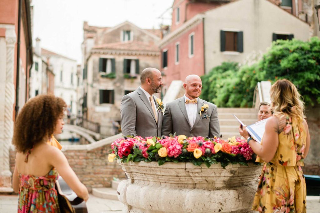Emotional surprise elopement in Venice | ManiSol Wedding Photography and Videography | Featured on Equally Wed, the leading LGBTQ+ wedding magazine