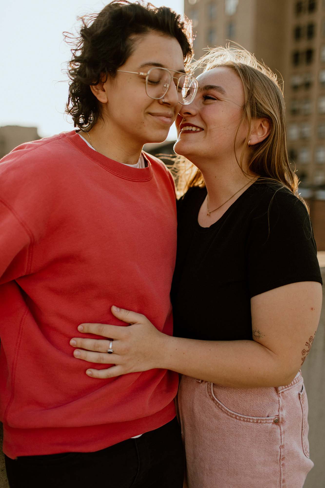 From an ice cream first date to a rooftop engagement session | Michaela Kessler Photography | Featured on Equally Wed, the leading LGBTQ+ wedding magazine