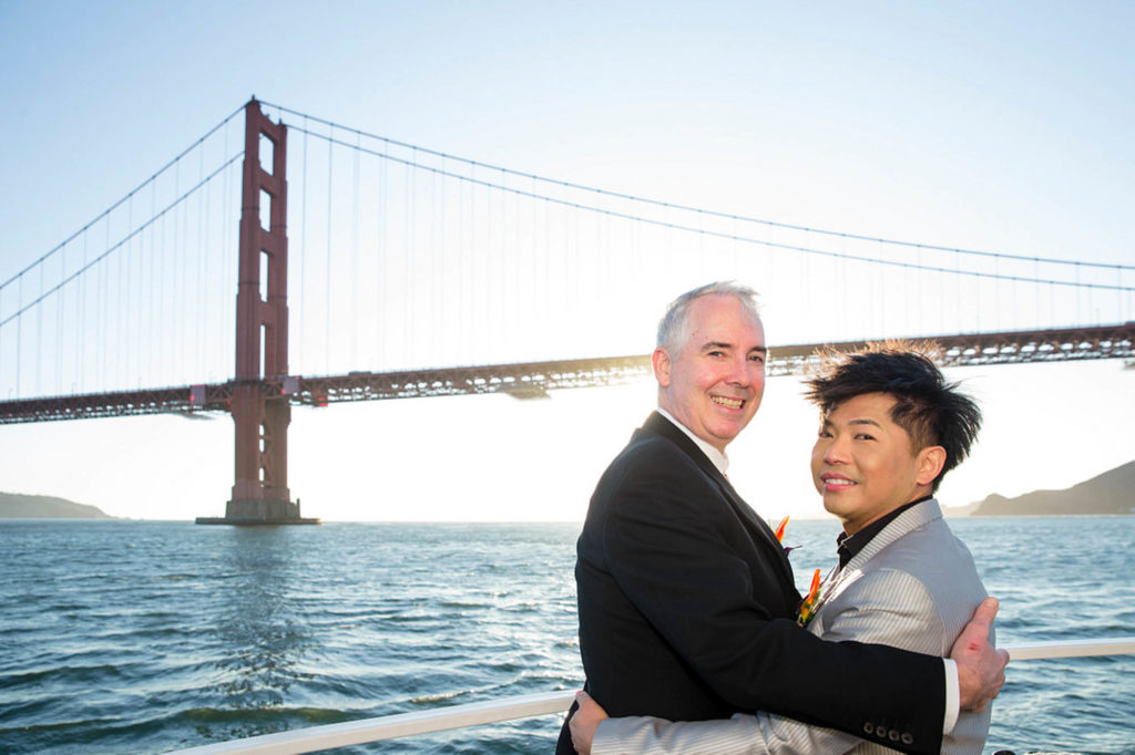 Sunlit San Francisco wedding with evening boat cruise | Ian Chin Photography | Featured on Equally Wed, the leading LGBTQ+ wedding magazine