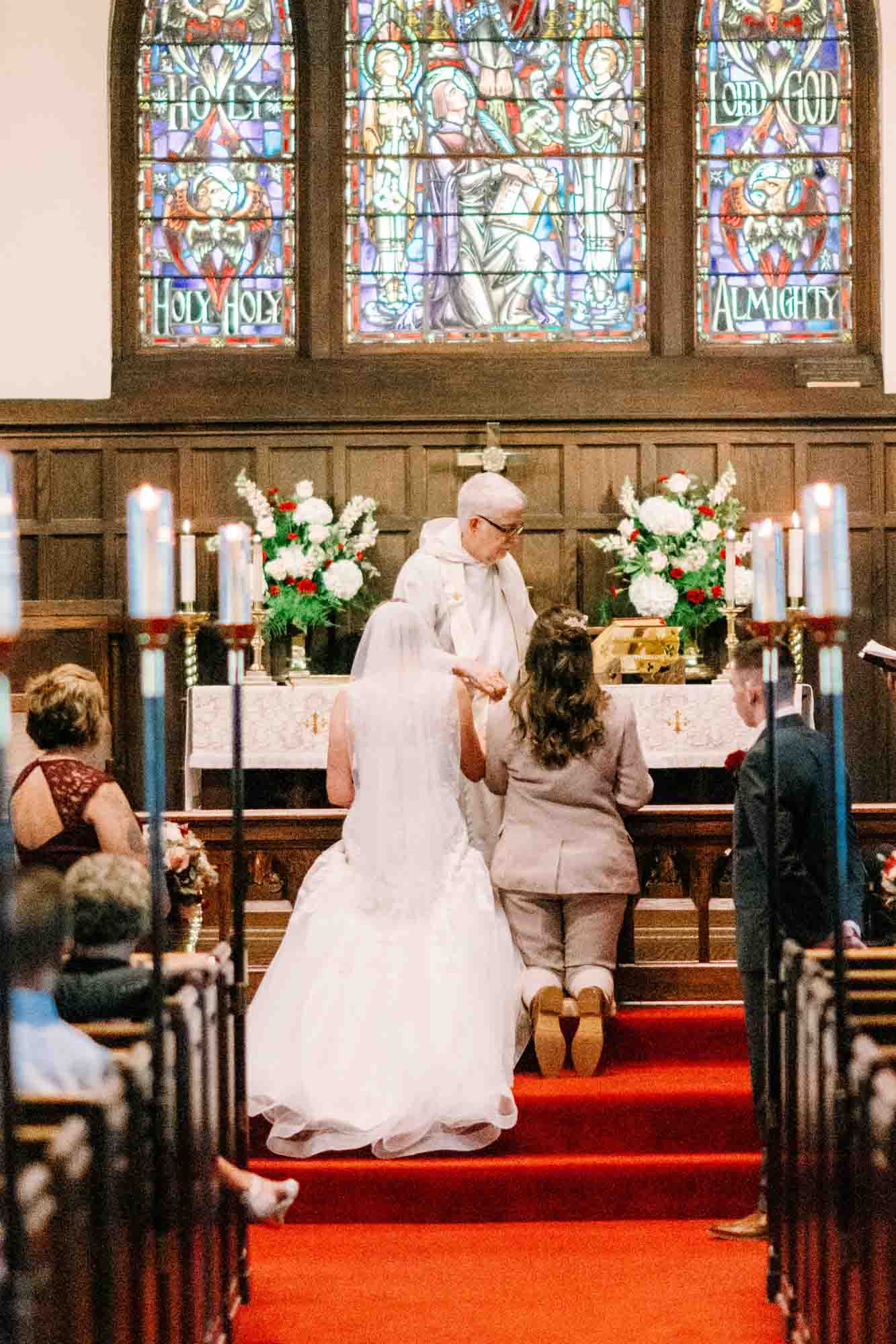 Traditional Episcopal wedding with quirky DIY touches | Jyn Allen Photography | Featured on Equally Wed, the leading LGBTQ+ wedding magazine