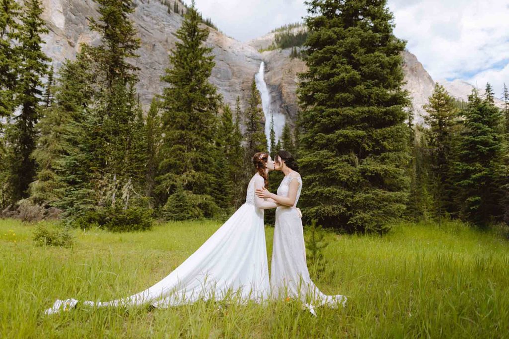 Jaw-dropping mountainside elopement in Canada's Yoho National Park | Film and Forest Photography | Featured on Equally Wed, the leading LGBTQ+ wedding magazine