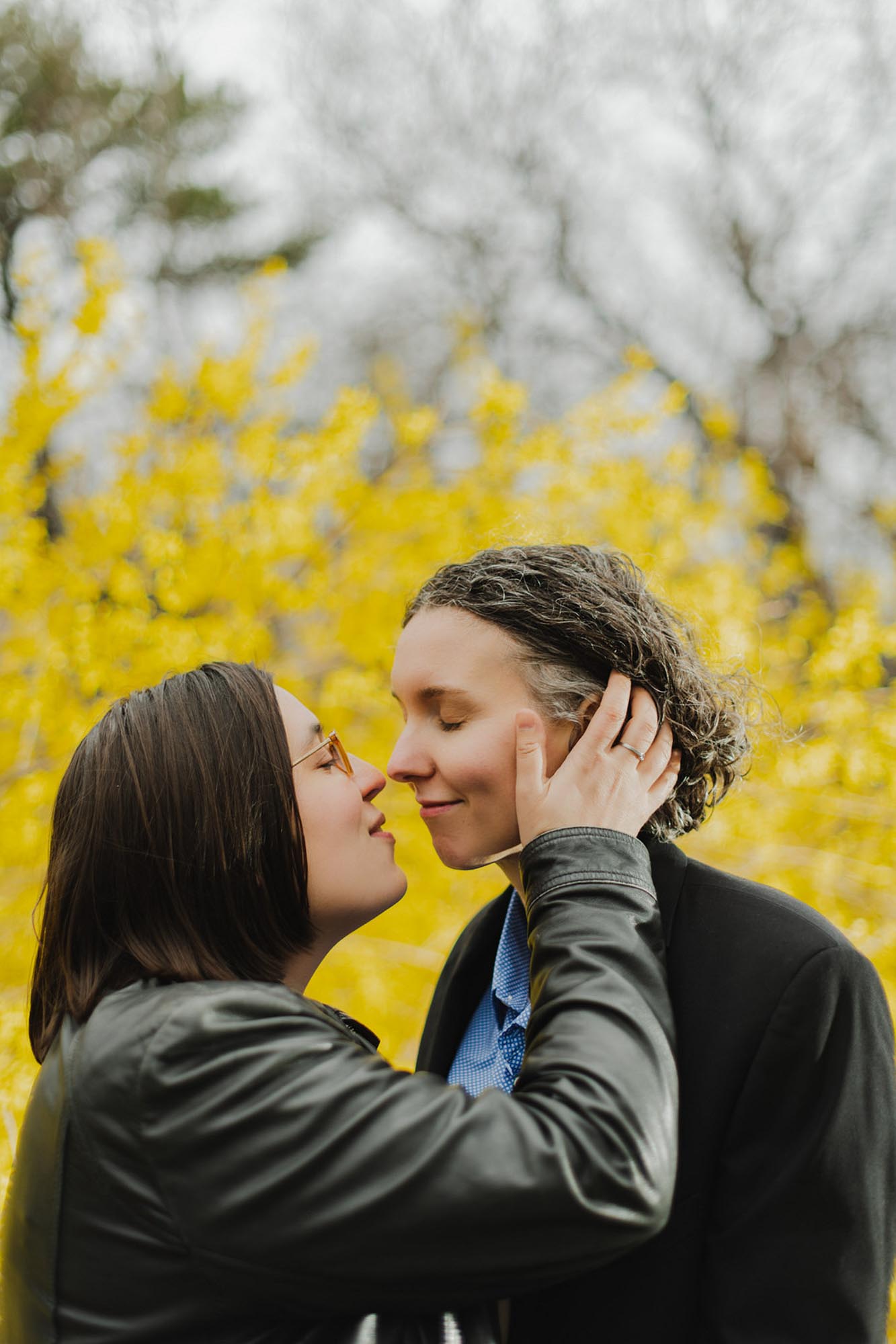Joyous state park engagement session after ring pop proposal | Amanda Macchia Photography | Featured on Equally Wed, the leading LGBTQ+ wedding magazine