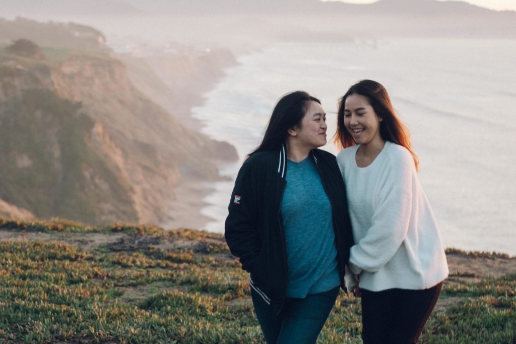 Magnificent engagement session by the water at California's Mussel Rock Park | Zandbox Photography | Featured on Equally Wed, the leading LGBTQ+ wedding magazine