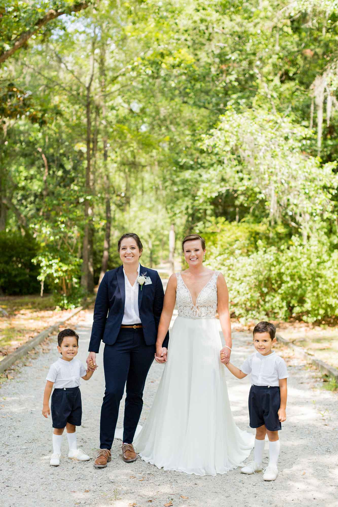 Rustic South Carolina micro wedding flowing with greenery | Jessica Hunt Photography | Featured on Equally Wed, the leading LGBTQ+ wedding magazine