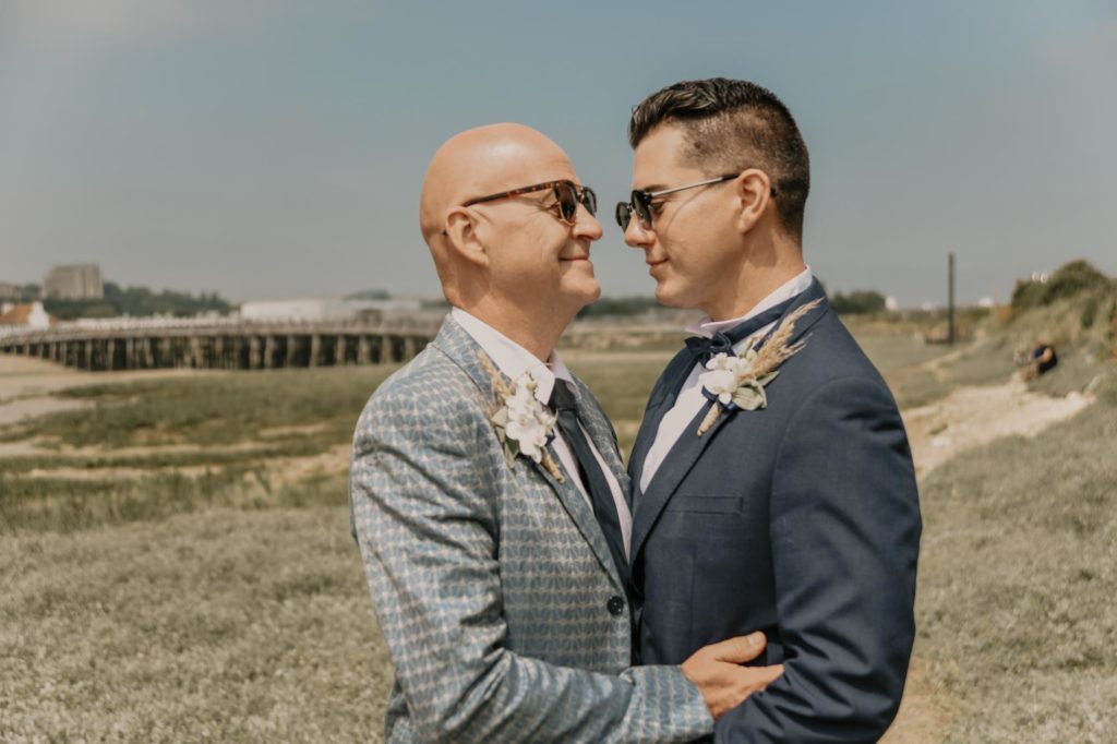 Sunny and stylish 12th anniversary photo session | Jacqulyn Hamilton English Weddings | Featured on Equally Wed, the leading LGBTQ+ wedding magazine
