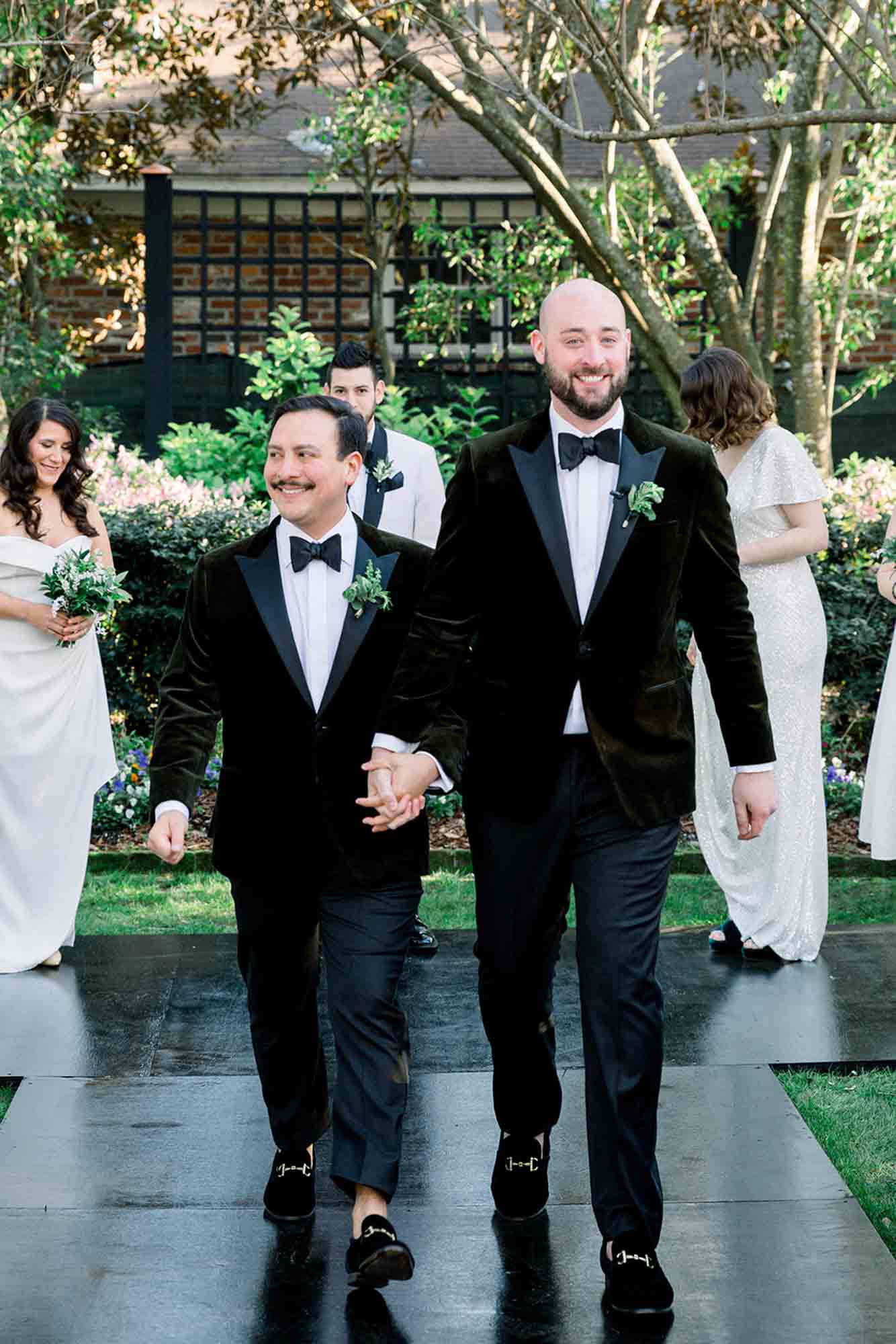 The guests wore white at this South Carolina wedding | Cameron Hinkle Photography | Featured on Equally Wed, the leading LGBTQ+ wedding magazine