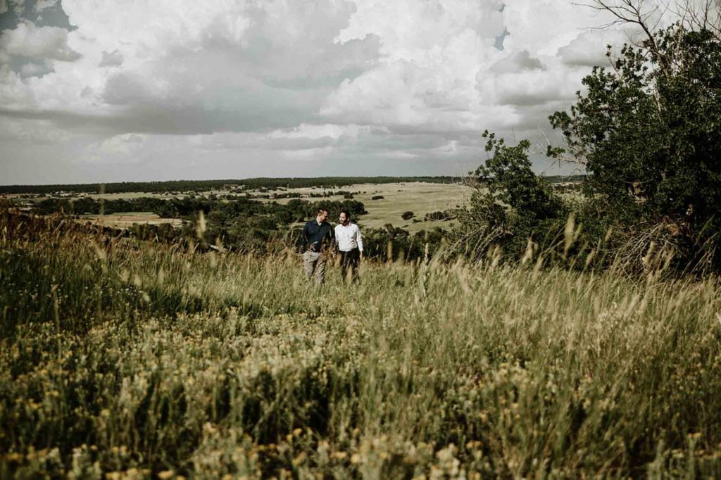 Touching engagement session amidst lush colorado greenery | Rachel Veltri Photography | Featured on Equally Wed, the leading LGBTQ+ wedding magazine