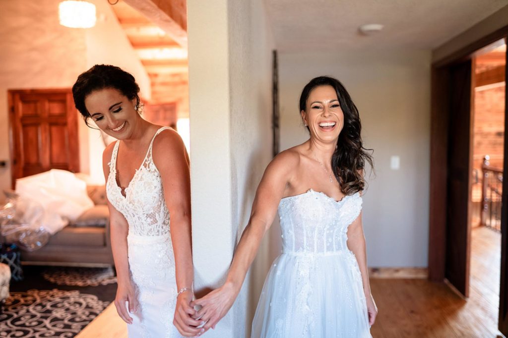 Blue skies and endless joy at this outdoor summer wedding in Kansas | Ashley Rose Photography | Featured on Equally Wed, the leading LGBTQ+ wedding magazine