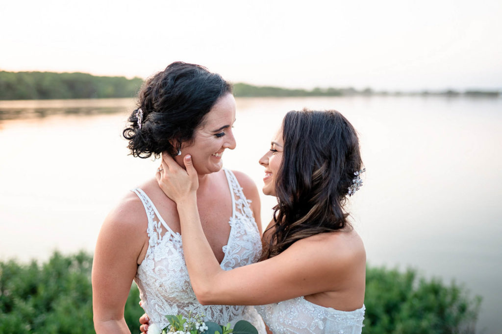 Blue skies and endless joy at this outdoor summer wedding in Kansas | Ashley Rose Photography | Featured on Equally Wed, the leading LGBTQ+ wedding magazine