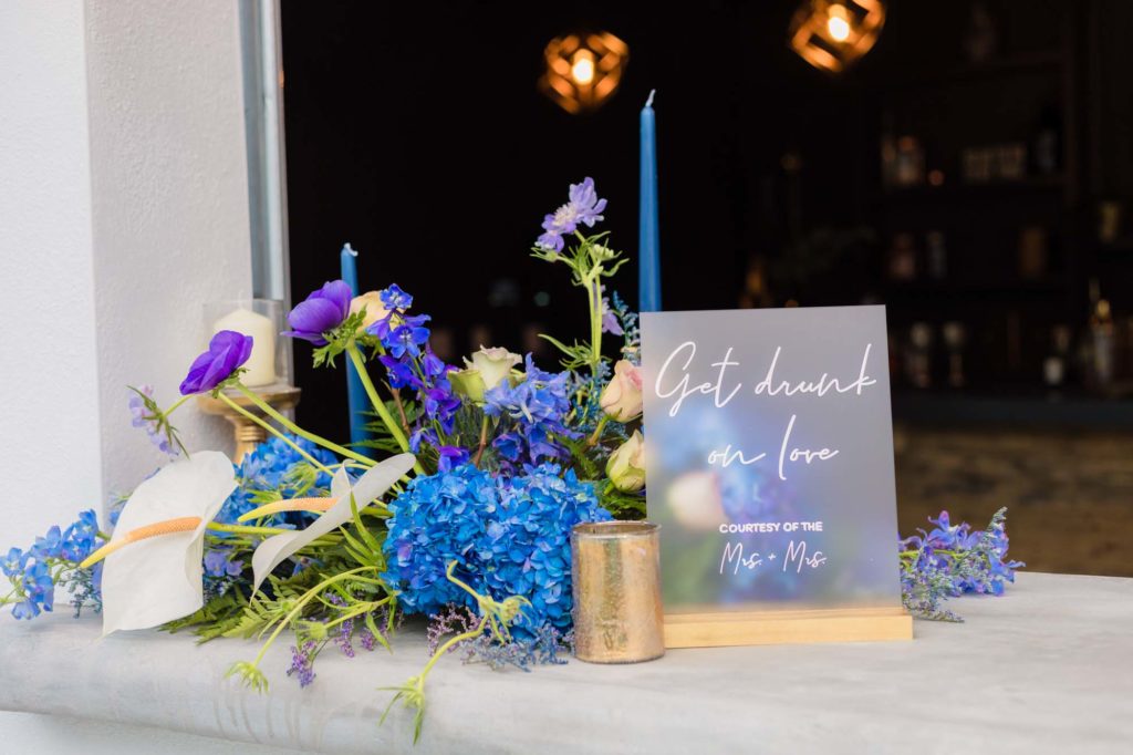 Modern industrial wedding ideas with blue, green and purple focus | Alt Photography | Featured on Equally Wed, the leading LGBTQ+ wedding magazine