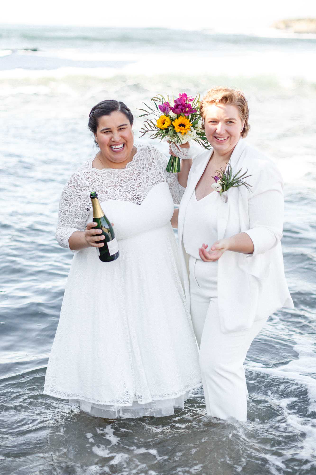 Santa Cruz courthouse elopement followed by beach photos | Delgado Photo Co | Featured on Equally Wed, the leading LGBTQ+ wedding magazine
