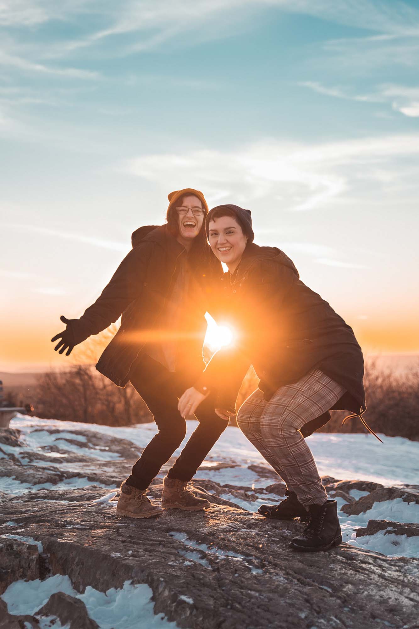 Winter wonderland engagement session at New Jersey's High Point State Park | Dawn Point Studios | Featured on Equally Wed, the leading LGBTQ+ wedding magazine