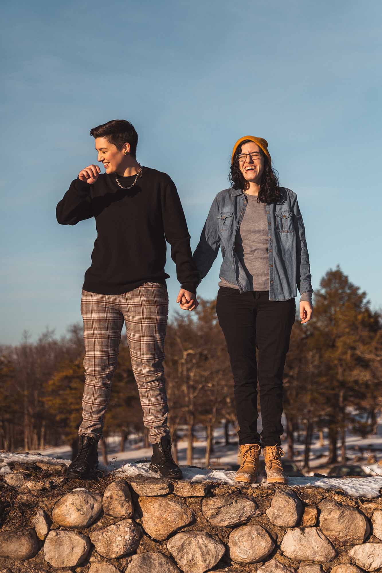 Winter wonderland engagement session at New Jersey's High Point State Park | Dawn Point Studios | Featured on Equally Wed, the leading LGBTQ+ wedding magazine