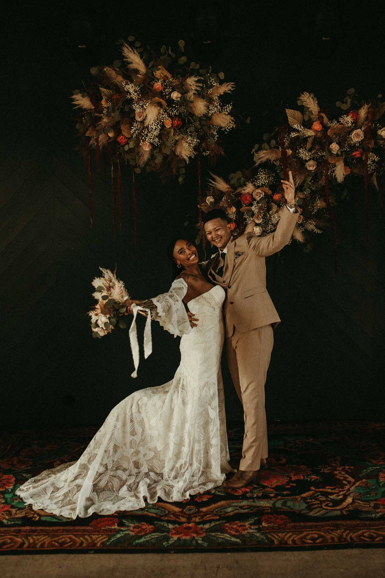 Elegant Colorado vow renewal with wild florals | McKenzie Bigliazzi Photography | Featured on Equally Wed, the leading LGBTQ+ wedding magazine