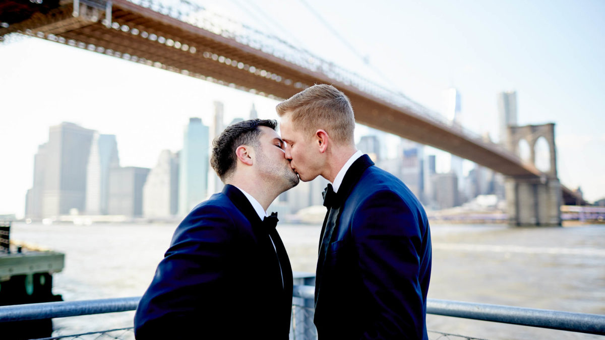 New York City destination elopement at Brooklyn Bridge Park