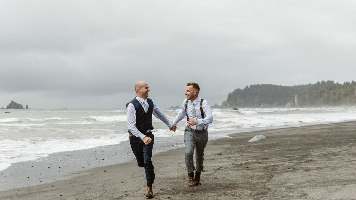 Olympic National Park elopement spanning from the mountains to the beach