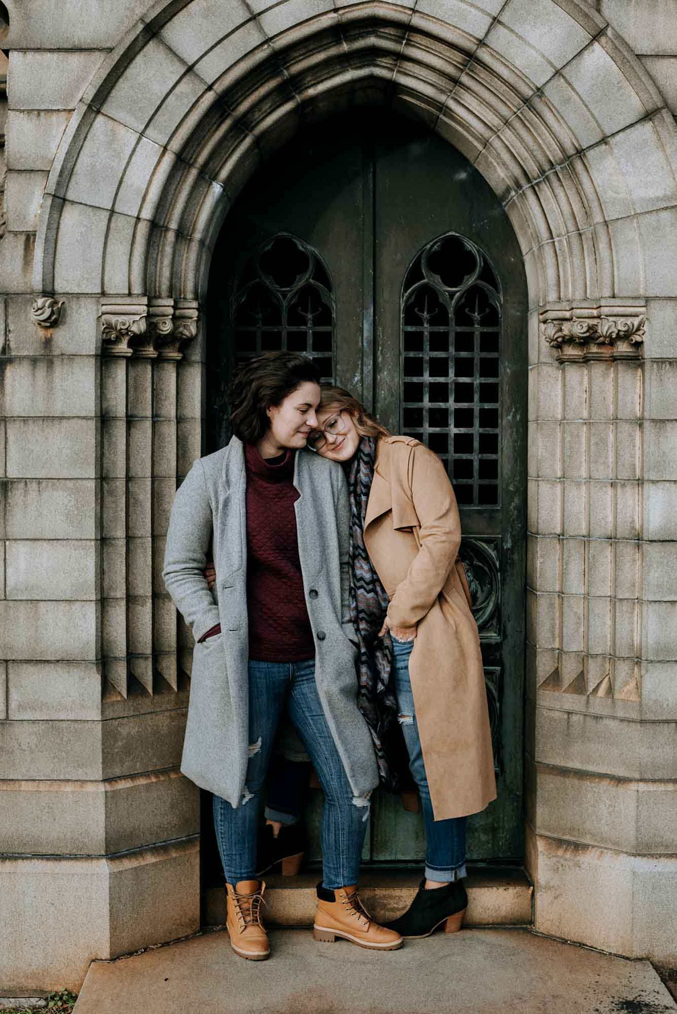 Outdoor engagement session in Atlanta after double proposal | Krisandra Evans Photography | Featured on Equally Wed, the leading LGBTQ+ wedding magazine