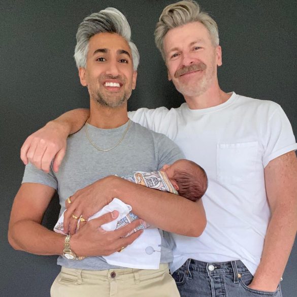 Tan France and Rob France with new baby boy