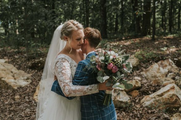 Waterside Georgia farm wedding with pink floral cake | Starglass Photography | Featured on Equally Wed, the leading LGBTQ+ wedding magazine