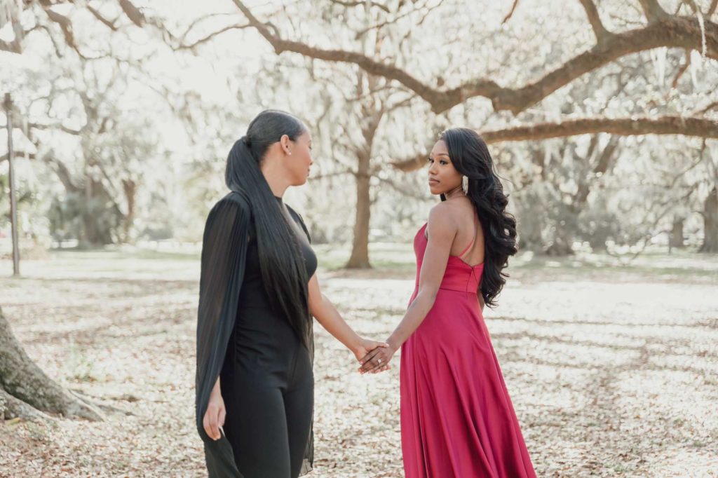 Elegant engagement session after romantic New Year's Eve proposal | Kim and Co. Photo | Featured on Equally Wed, the leading LGBTQ+ wedding magazine