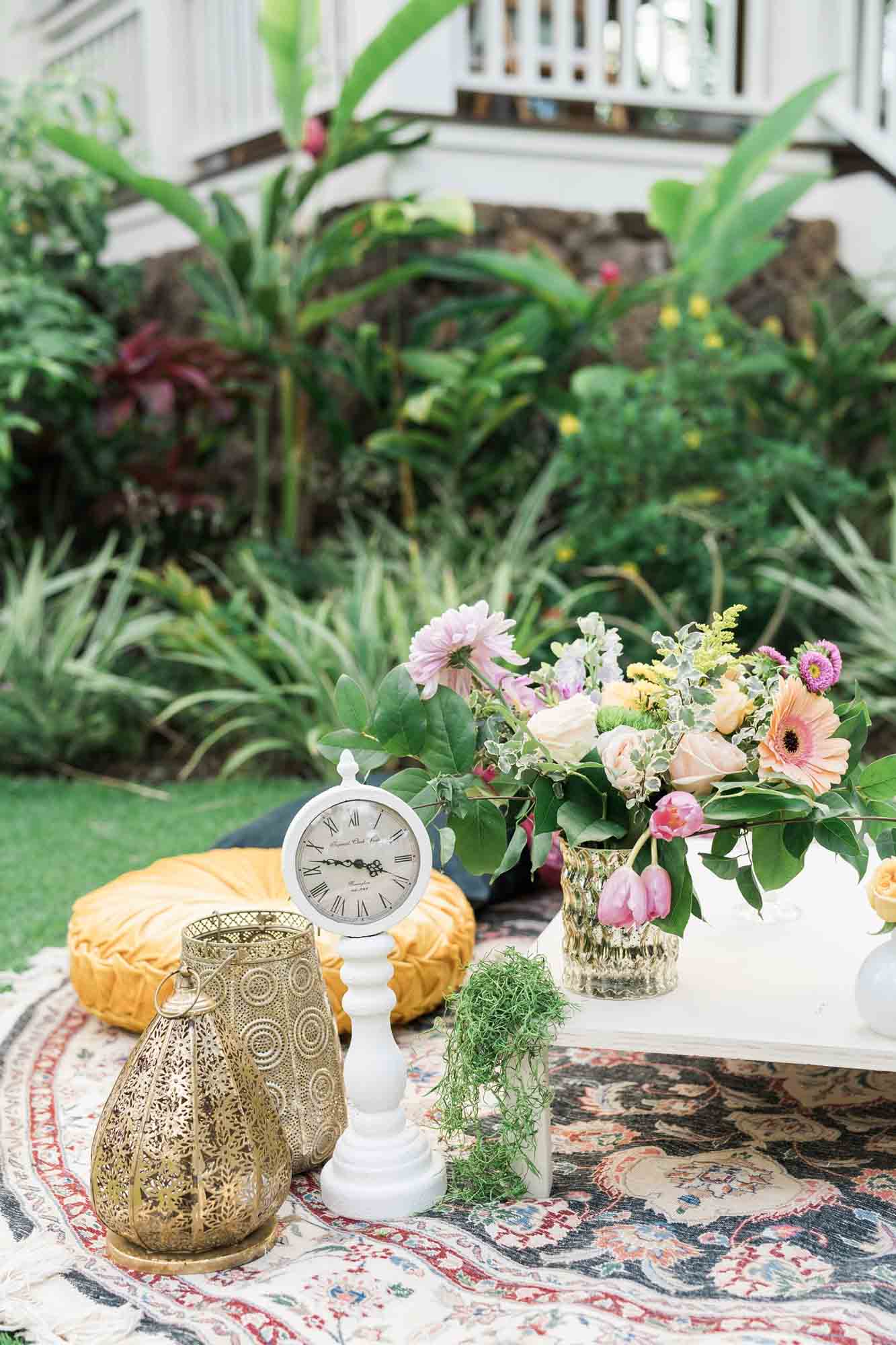 Wonderland-themed wedding inspiration in the gardens of O'ahu | Rae Marshall Photography | Featured on Equally Wed, the leading LGBTQ+ wedding magazine
