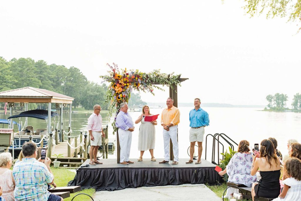 Backyard South Carolina wedding on the lake | Jessica Hunt Photography | Featured on Equally Wed, the leading LGBTQ+ wedding magazine