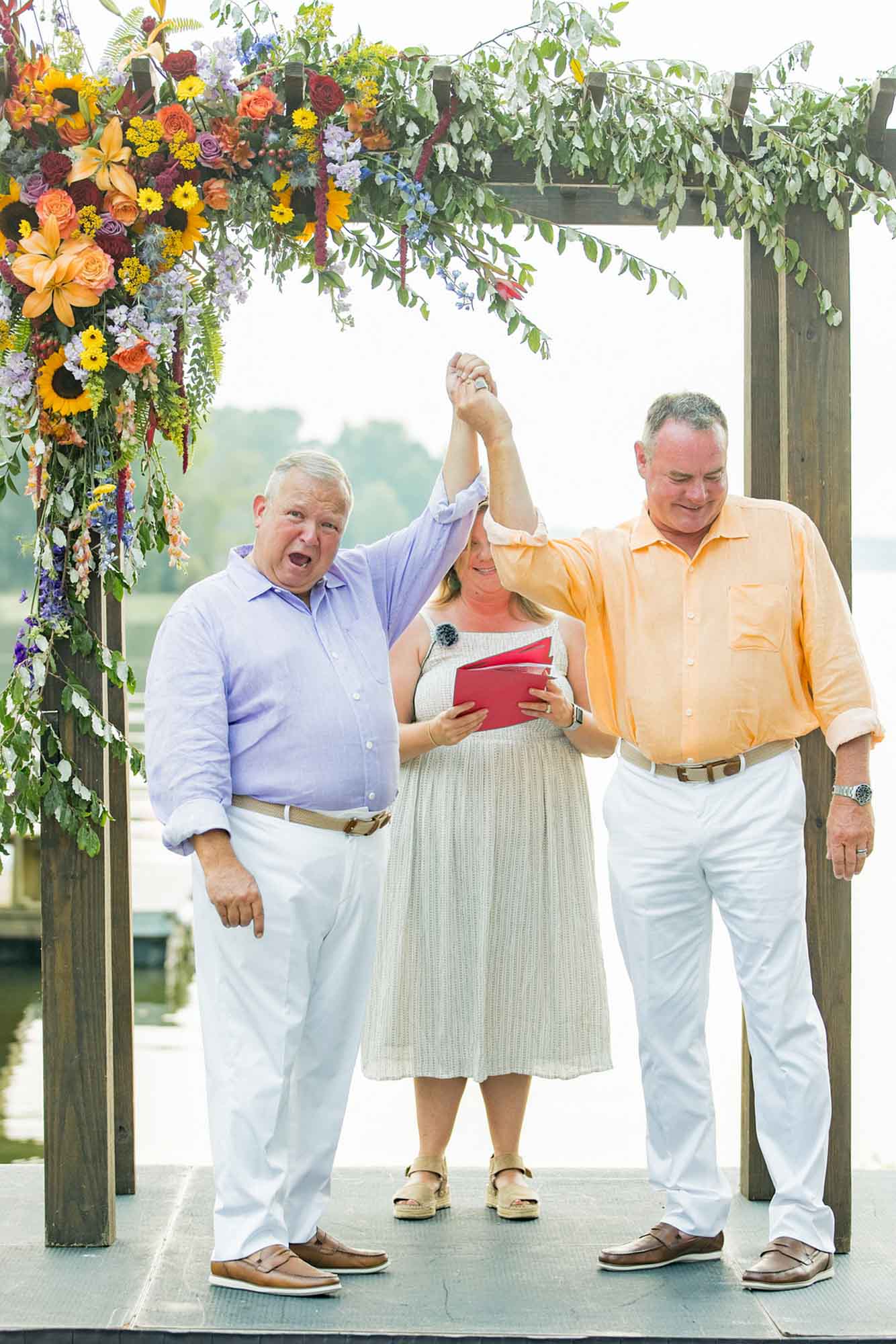 Backyard South Carolina wedding on the lake | Jessica Hunt Photography | Featured on Equally Wed, the leading LGBTQ+ wedding magazine