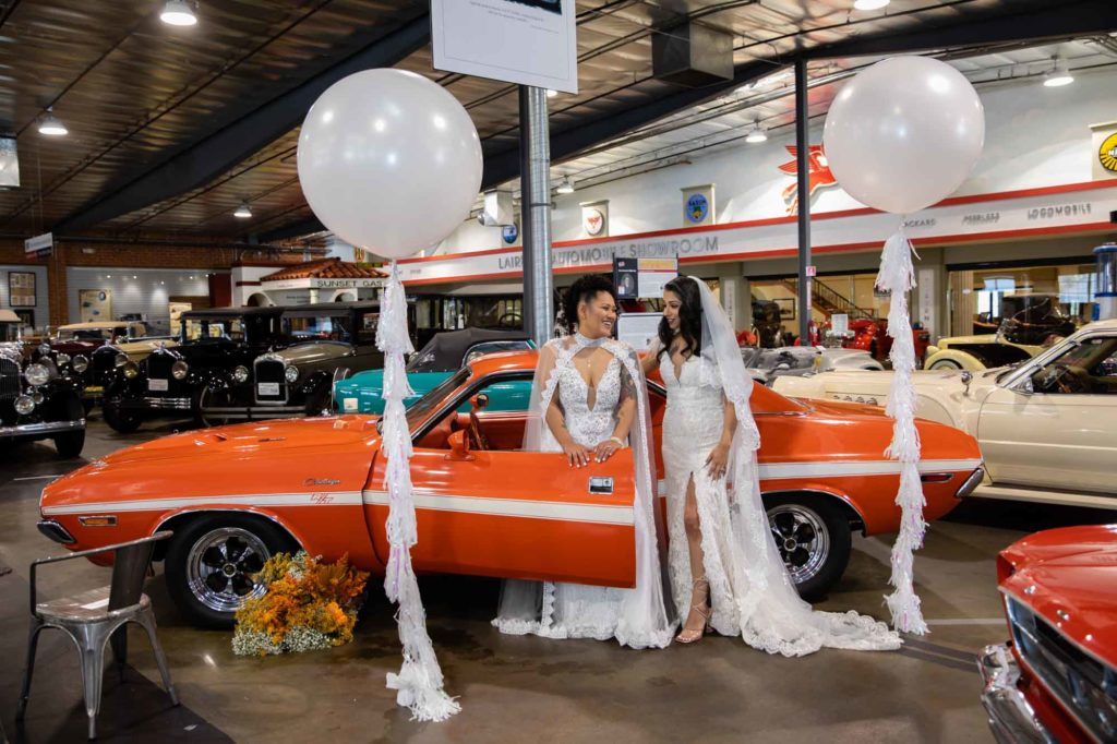 Bright and Joyful Wedding at a Los Angeles Automobile Museum | Gloria Mesa Photography | Featured on Equally Wed, the leading LGBTQ+ wedding magazine