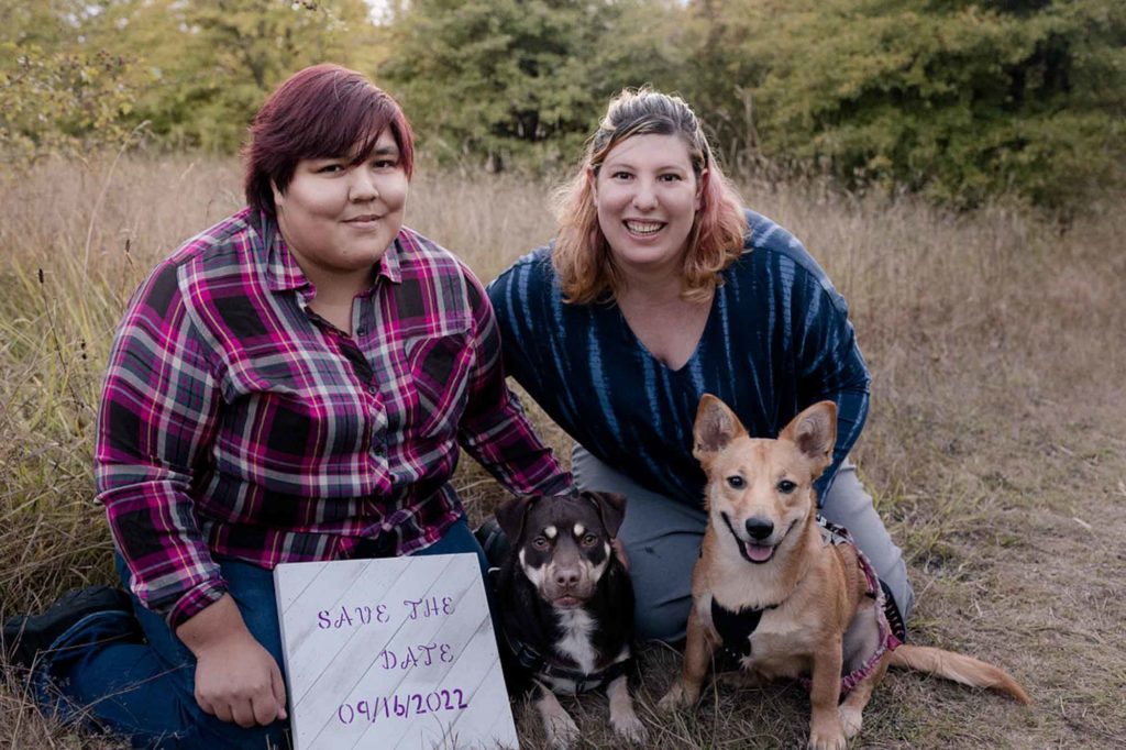 Joyful park engagement session in Washington with canine cameos | Aldene Nicole Photography | Featured on Equally Wed, the leading LGBTQ+ wedding magazine