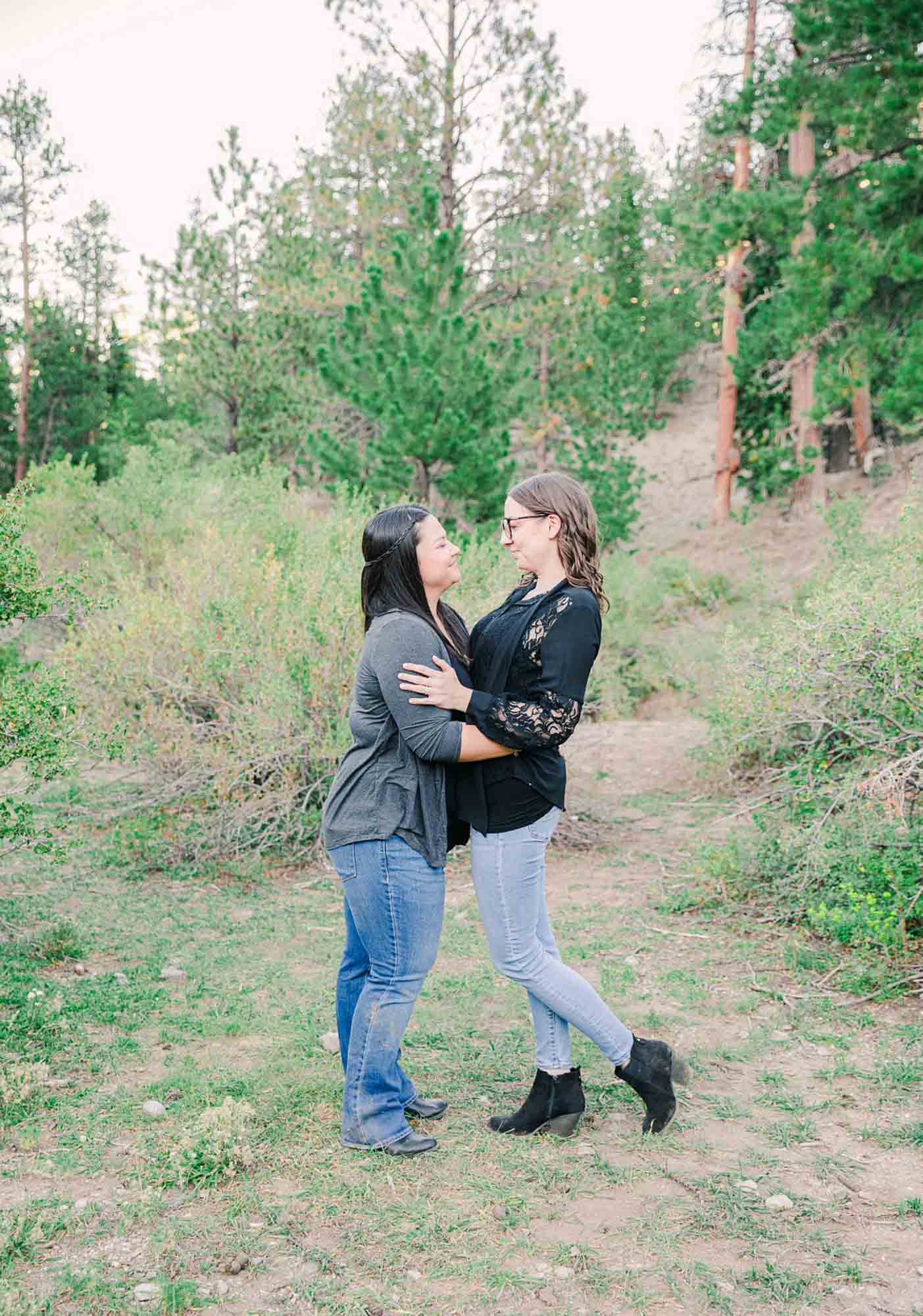 Autumn engagement session at the base of Nevada's Mt. Charleston | Fig + Willow Studios | Featured on Equally Wed, the leading LGBTQ+ wedding magazine